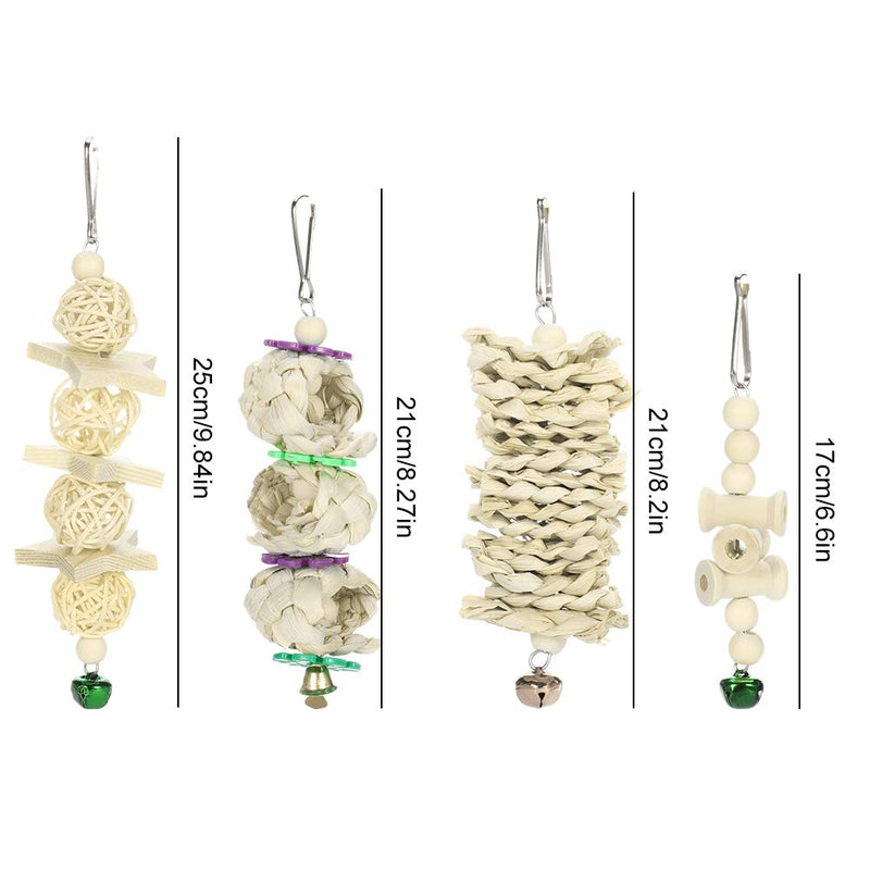 Yorgewd 7 Pack Bird Toys, Natural Wood Small Bird Cage Toys Small Parrot Swing Chewing Toys for Budgies, Small Parakeets, Conures, Love Birds, Cockatiel, Finches - PawsPlanet Australia