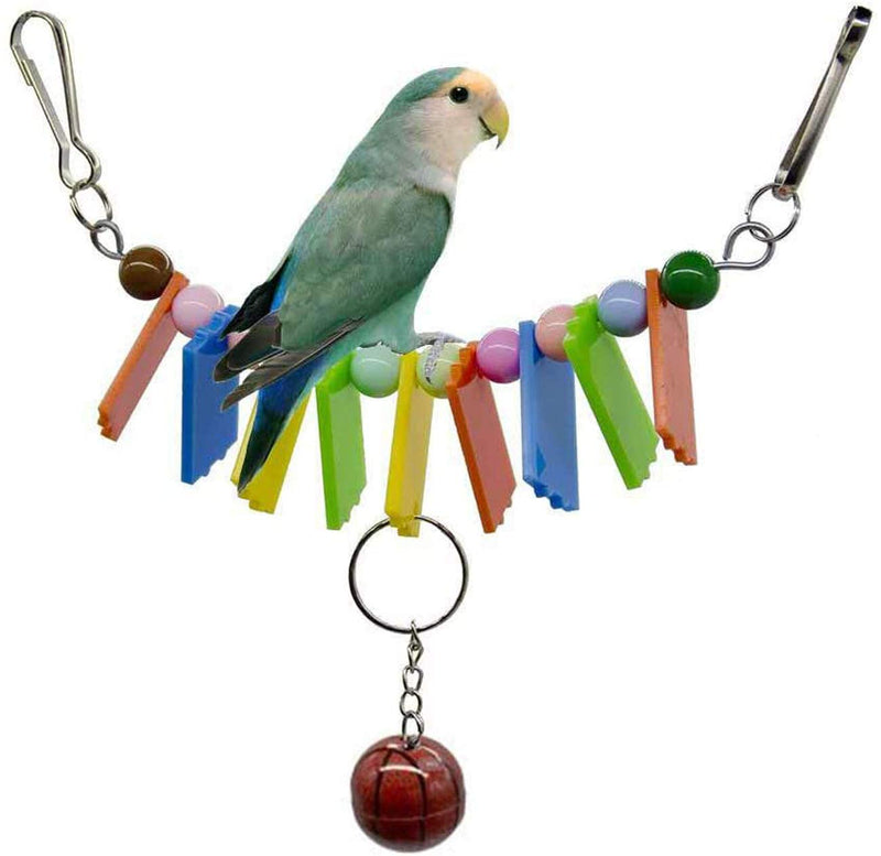 Wonninek 8 Package Bird Parrot Hanging Swing Chewing Perches Ring Tone Toys arrot Bite Toy for Parrot, Small Bird,Budgie Parakeet, Parrot,Cockatiel Macaw - PawsPlanet Australia