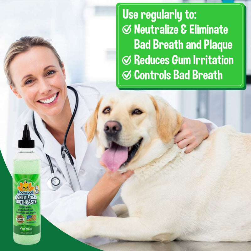 Bodhi Dog Pet Dental Gel | New Thicker Formula | Plaque Remover & Breath Freshener | Toothpaste for Dogs and Cats | Made in USA | 8oz (240ml) - PawsPlanet Australia