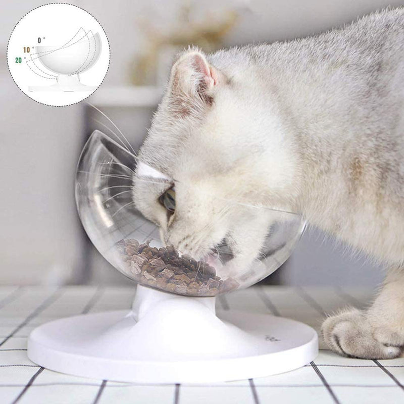 JPYH 0°15°20°Adjustable Tilted Cat Bowl, Adjustable Cat Food Bowl With Raised Stand and Anti-slip Design for Cats and Small Dogs-Single - PawsPlanet Australia