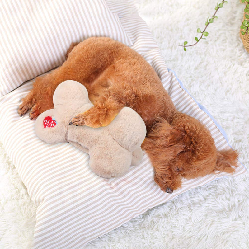 ALL FOR PAWS AFP Snuggle Heart Beat Pillow Pet Behavioral Aid Plush Toy, Heart Beat Behavioral Aid Toys for Puppies, Puppy Anxiety Relief Toy (Beige) Beige - PawsPlanet Australia