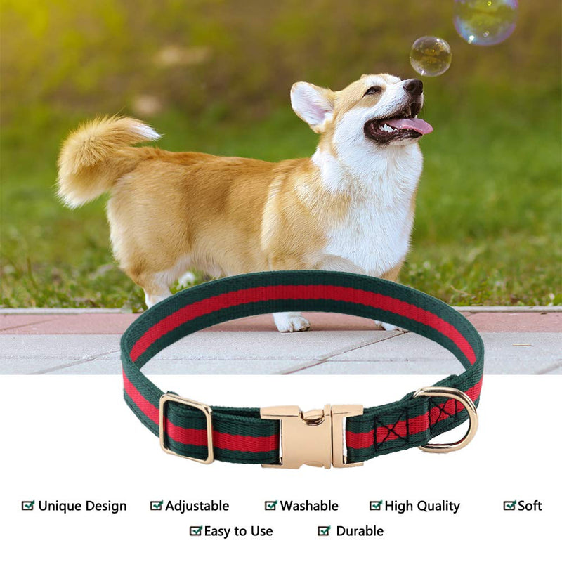 SuperBuddy Premium Dog Collar, Soft Comfortable Dog Collars in Noble Style, Adjustable Dog Collar with Metal Buckle Safety for Small Medium Large Dogs S (Neck Girth:9.6"-13.7", Width:5/8") - PawsPlanet Australia