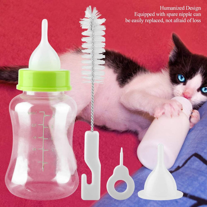 4Set Pet Kitten Nursing Bottle Kits,Transparent Durable Cat Dog Feeding Bottle with Silicone for Nursing Small Cats Dogs 60ml - PawsPlanet Australia