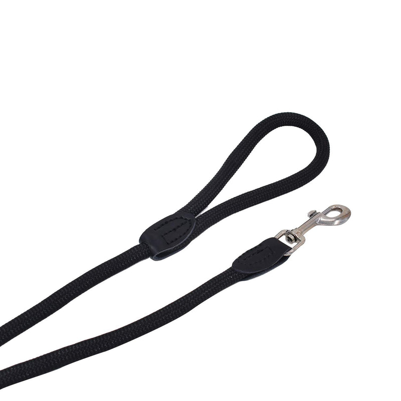 [Australia] - Molaxpet 4Ft Durable Comfort Nylon Rope Leash for Dog Daily Training Walking Black 