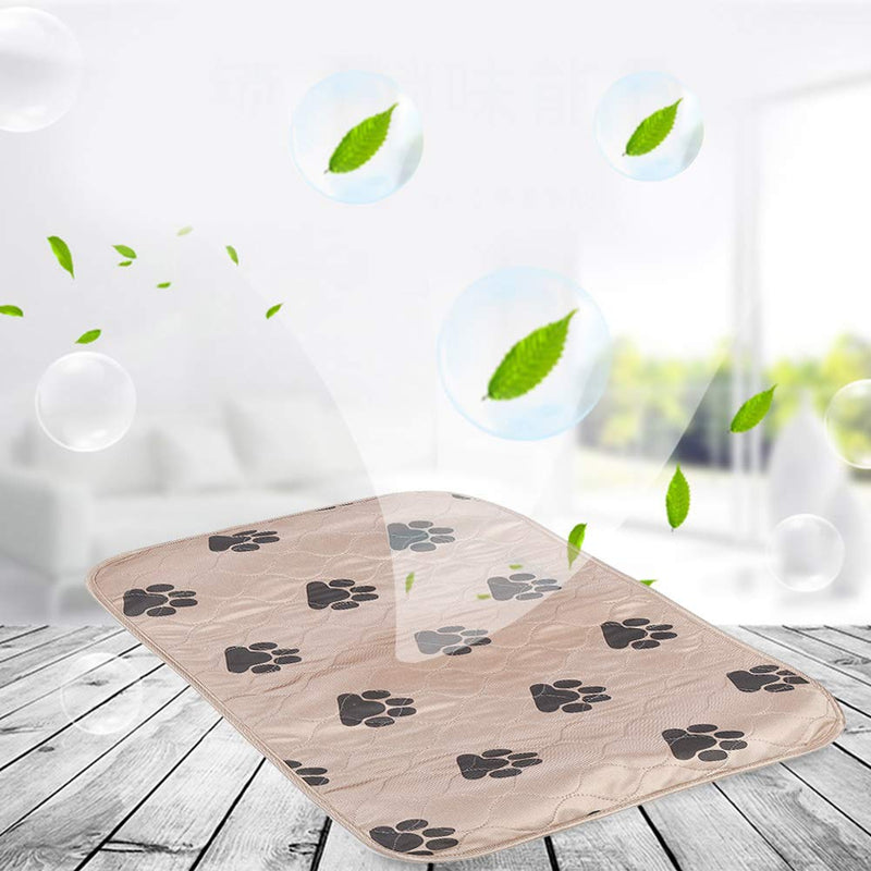 Pet Pee Pad - Washable Waterproof Puppy Dog Cat Urine Mat Super Absorbing Pet Training and Travel Pads (40*60cm-Brown) 40*60cm 棕色 - PawsPlanet Australia