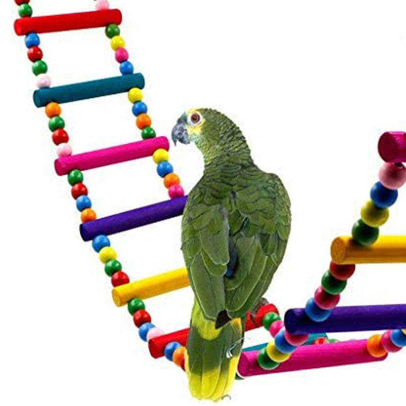 Soeenaper 47.2 inch Chicken Flexible Ladder Parrot Chicken Swing Toy Chicken Toy for Hens Bird Toy for Large Bird Parrot Hens Cock Macaw Trainning - PawsPlanet Australia