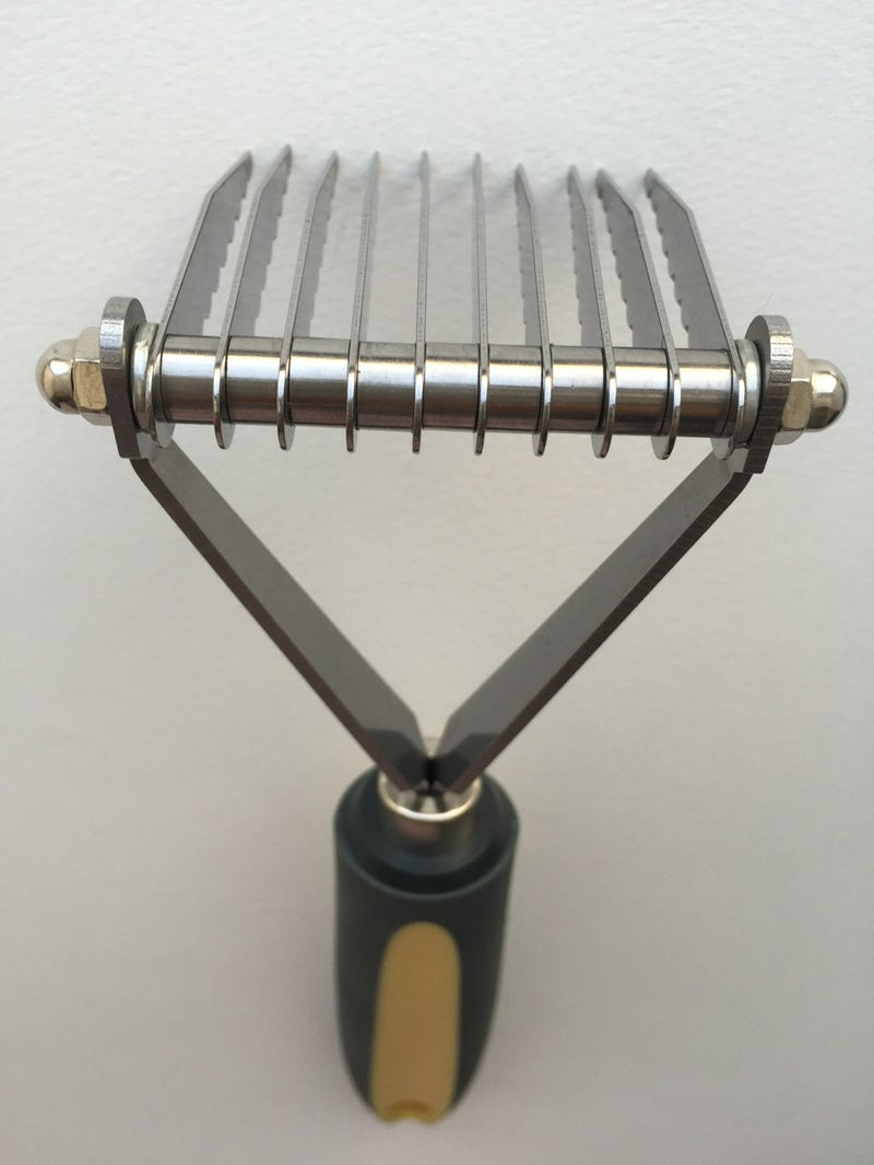 [Australia] - Pixikko 10-Blade De-Matting Tool Comb/Rake for Medium/Long Hair Dogs & Cats 