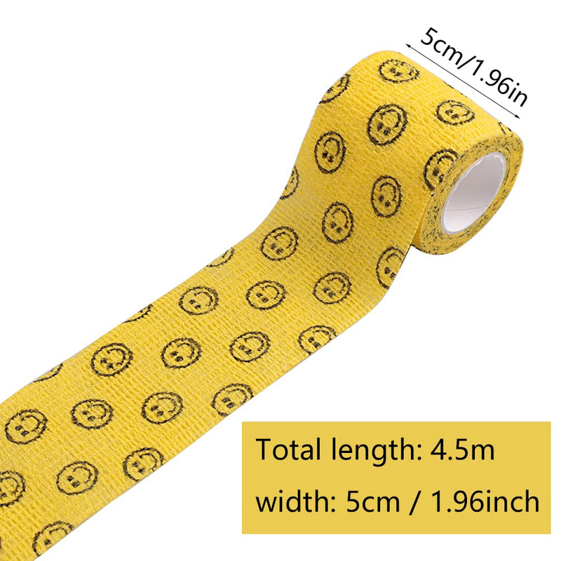 3 PCS Pet Vet Wrap, Self-Adhesive Pet Elastic Bandage Injury Wrap Tape with Dog Paw Pattern for Wrist, Ankle Sprains Swelling - PawsPlanet Australia