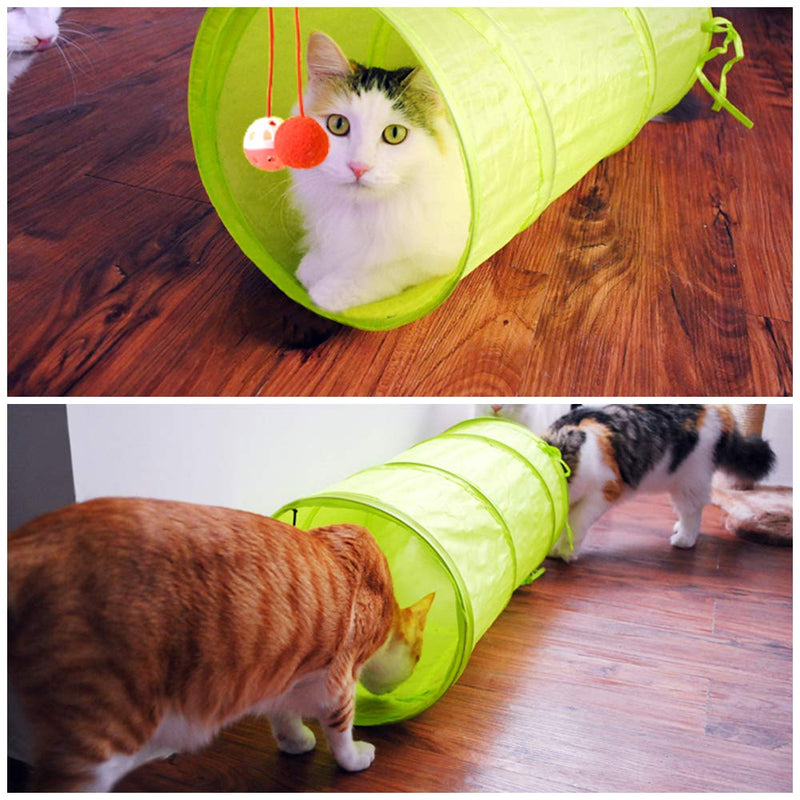 GOLDGE Cat Toys, Kitten Toys Cat Interactive Toys for Indoor, Includes Cats Tunnel, Catnip, Balls, Mouse, Feathers Wand Toys Set Gift for Kitty and Cat - PawsPlanet Australia