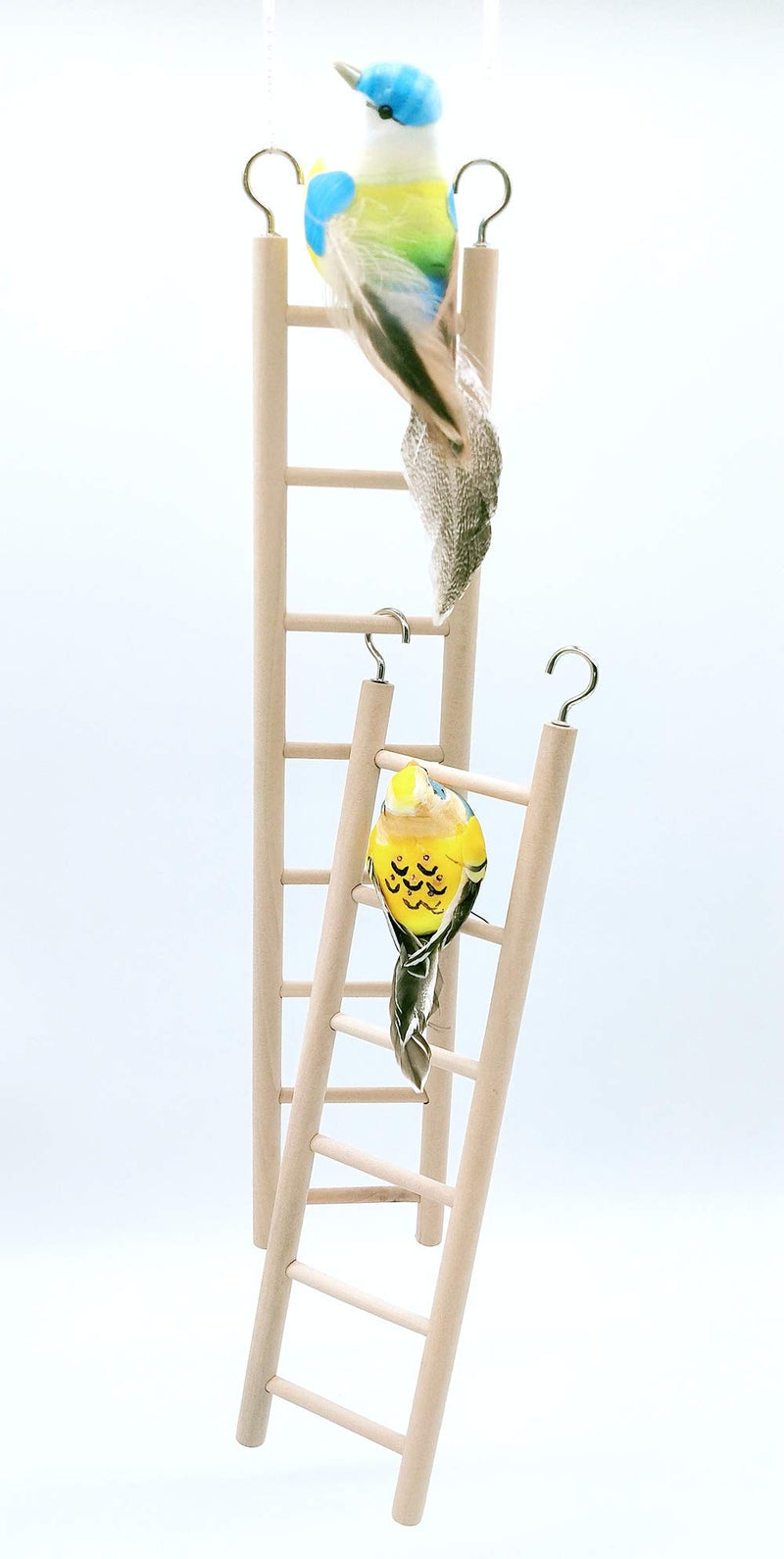 2pcs Birdie Basics Wooden Ladder for Bird Cage Climbing Ladder Toy for Parakeets Parrots Cockatoo 6 Step & 8 Step - PawsPlanet Australia