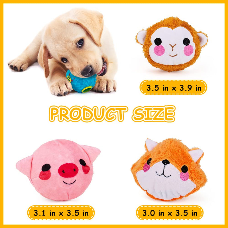 TOTARK Dog Toys for Small Medium Large Dogs, 2 in 1 Dog Balls Toys , Squeaky Dogs Games Interactive Puppy Toys Chew Toys for Boredom Teething Chew Dog Toy - PawsPlanet Australia