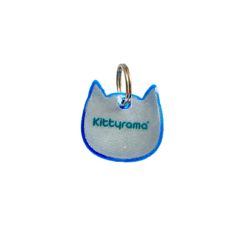 Kittyrama Reflective Cat Charm. Safety Cat Tag. Lightweight, High Visibility, Waterproof. Fits All Reflective Cat Collars. Other Styles Available Blue Ninja - PawsPlanet Australia