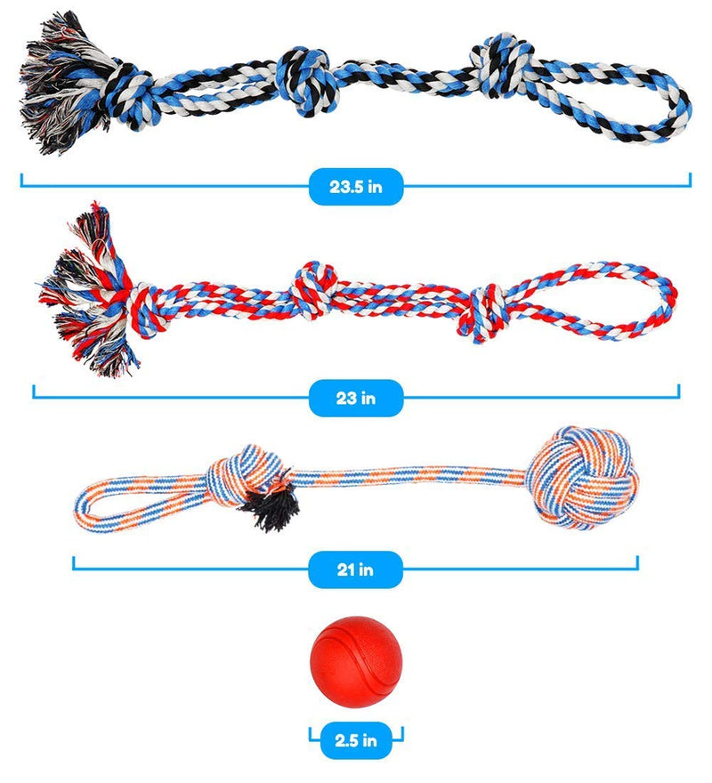XL Dog Rope Toys for Aggressive CHEWERS - Large Dog Ball for Large and Medium Dogs - Benefits Non-Profit Dog Rescue - Large Floss Rope for Dogs Dental Health - 100% Cotton Rope Toy for Large Dogs - PawsPlanet Australia