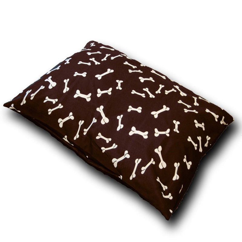 LARGE Dog Bed Filled Pillow (27" x 37") ~ PolyCotton Cover Filled with Removable ZIP ~ Complete Dog Bed (Random Designs) - PawsPlanet Australia