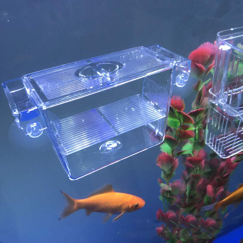 [Australia] - Aquarium Fish Tank Hatchery Breeder Box Breeding Tank, Baby Fish Separator Fish Tank Divider, Acrylic Fish Container Aquarium Fry Box for Baby Fishes Shrimp Guppy Clownfish Aggressive Fish 