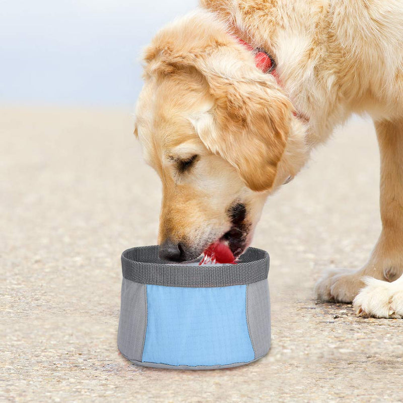 [Australia] - YOUTHINK Collapsible Dog Travel Bowl, 2 Pack Portable Dog Travel Water and Food Bowls for Medium & Large Dogs Cats, Foldable Pet Feeding Watering Dish for Walk Park Travel 