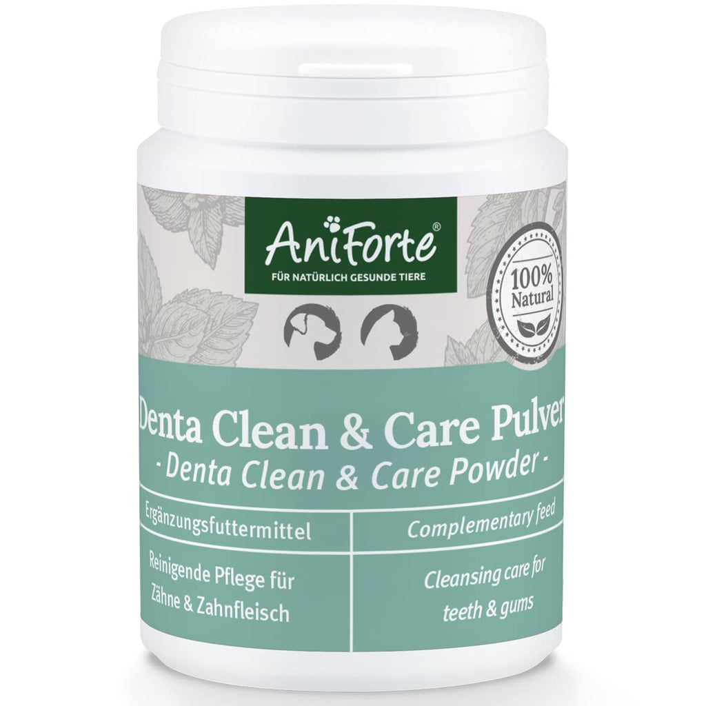 AniForte Denta Clean & Care dental care powder for dogs & cats 150g - effective & natural teeth cleaning, against bad breath, tartar remover for oral hygiene - PawsPlanet Australia