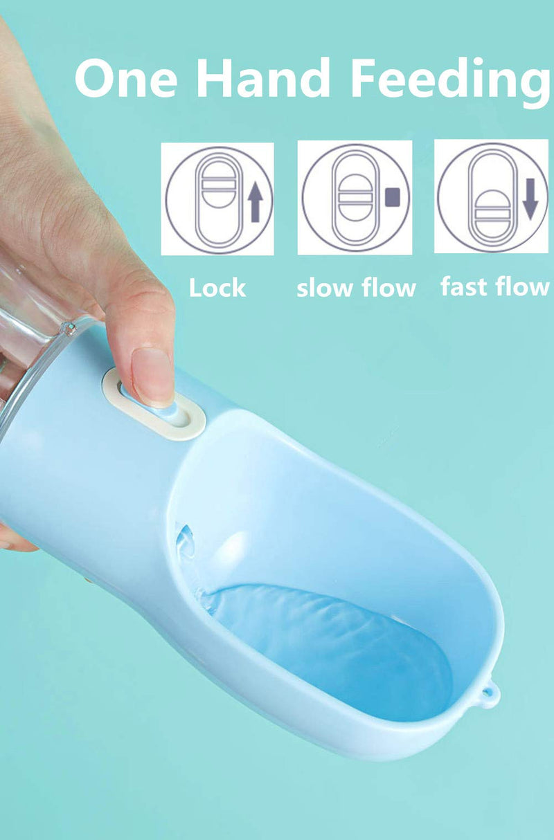 Dog Travel Water Bottle - Portable Puppy Water Dispenser for Traveling｜Walking｜Outdoor Activities blue - PawsPlanet Australia