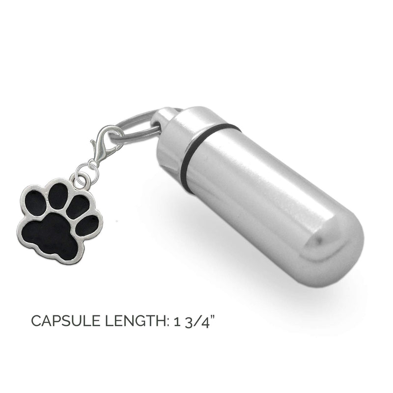 [Australia] - Photojewelrymaking Pet Dog Cat Mini Ashes Holder Urn Cremation Memorial Capsule Key Chain w/Pawprint Charm 