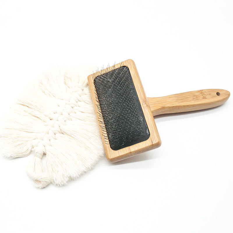 2pcs Wooden Carding Brushes, Carpet Tassel Brushes Cotton Rope Weaving Comb Wooden Hand Carders for Carpet Needle Felting Felt Project Gift Needle Felting Lovers - PawsPlanet Australia