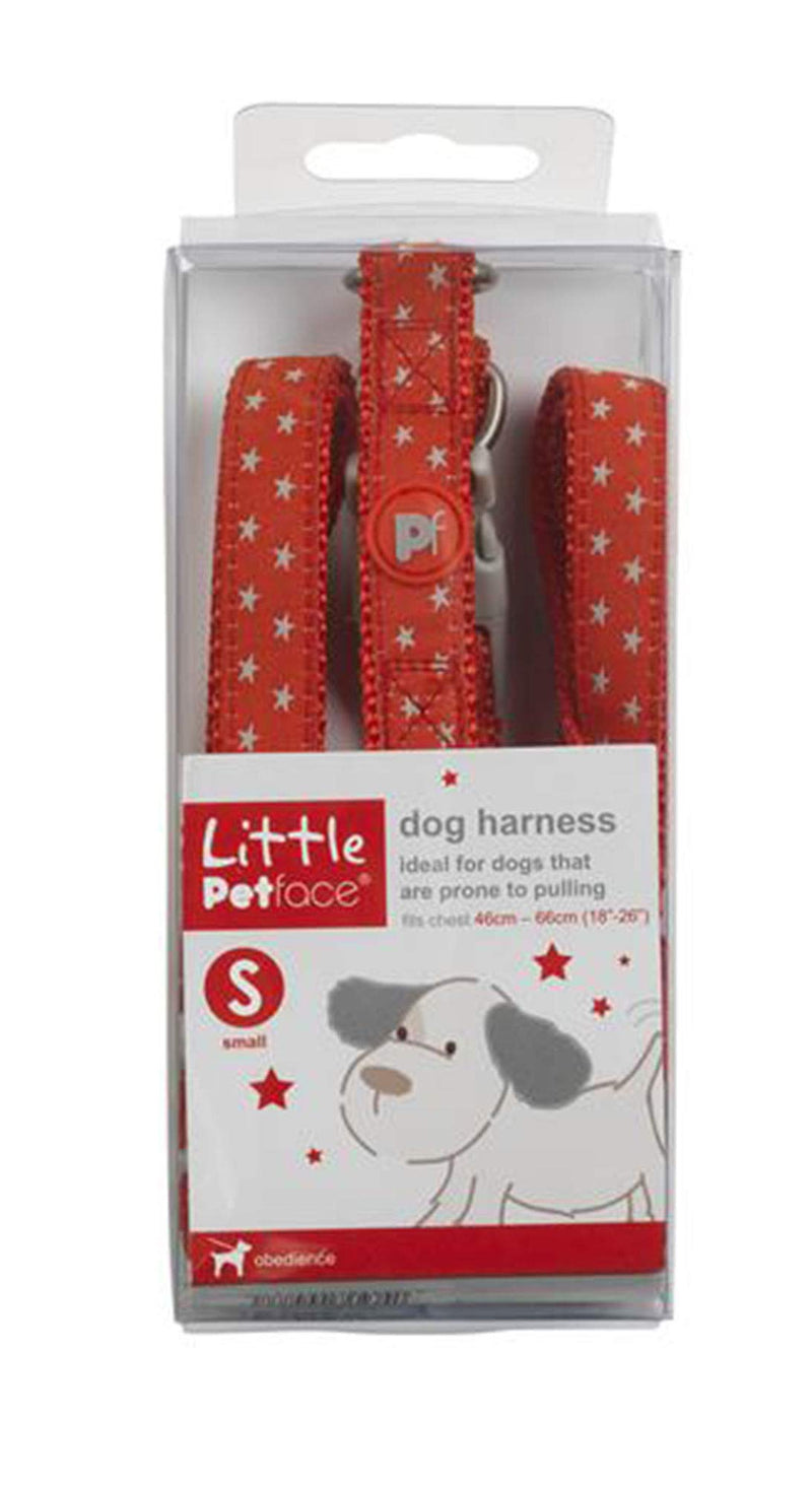 Petface (Little Petface) Puppy Dog Harness, Small, Grey Stars - PawsPlanet Australia