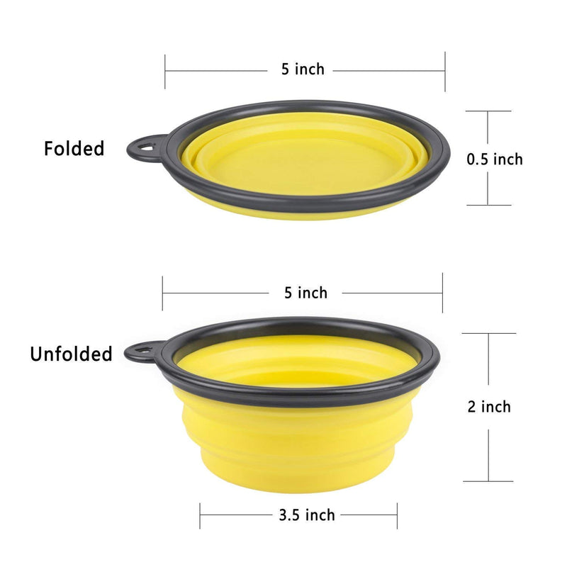 [Australia] - ONYADD Collapsible Dog Bowl/Collapsable Pet Water Bowls for Cats Dogs/Food Grade Silicone Dog Dishes/Portable Pet Feeding Watering Dish for Walking Parking Traveling Purple 