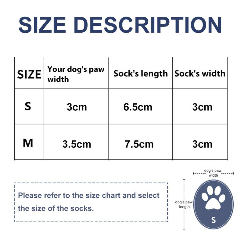 [Australia] - TOULIFLY Dog Anti Slip Socks,Dog Socks for Small Dogs,Paw Protector Dog Boot,Dog Shoes for Small Dogs,Dog Socks for Hardwood Floors,Waterproof Dog Socks Boots Shoes,for Indoor Outdoor Use S 
