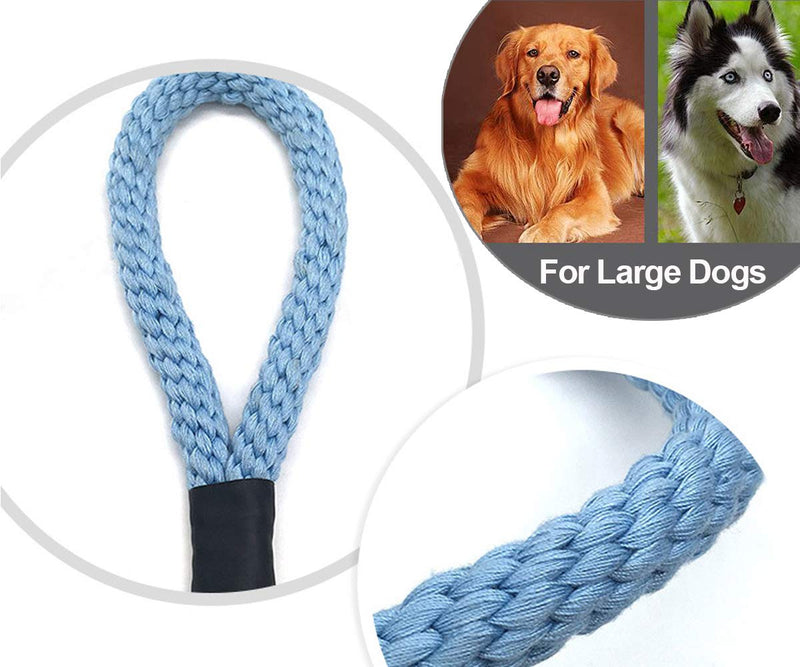 [Australia] - Mycicy Slip Lead Rope Leash for Medium and Large Dogs, 5/8" x 5Ft Soft Cotton Braided Leash, Adjustable No Pull Training Dog Leash 5/8" x 5 Ft Blue 
