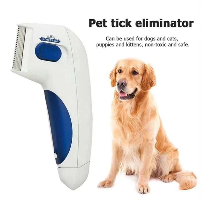 SAKU Flea Comb for Pets, Electric Pet Comb, Head Lice Removal Pet Cleaning Electric Comb for Dogs Cats - PawsPlanet Australia