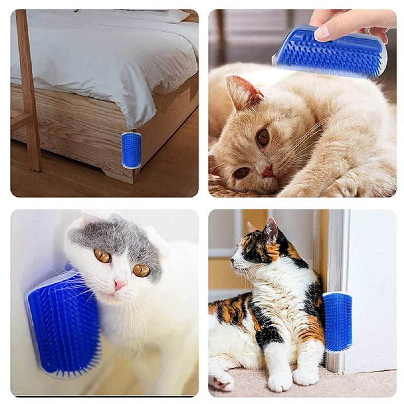 Jwmlvirng Cat Self Groomer,2 Pack Cat Grooming Brush,Wall Corner Massage Comb Grooming Brush, Cat self groomer for indoor cats Interactive Cat Toy - PawsPlanet Australia