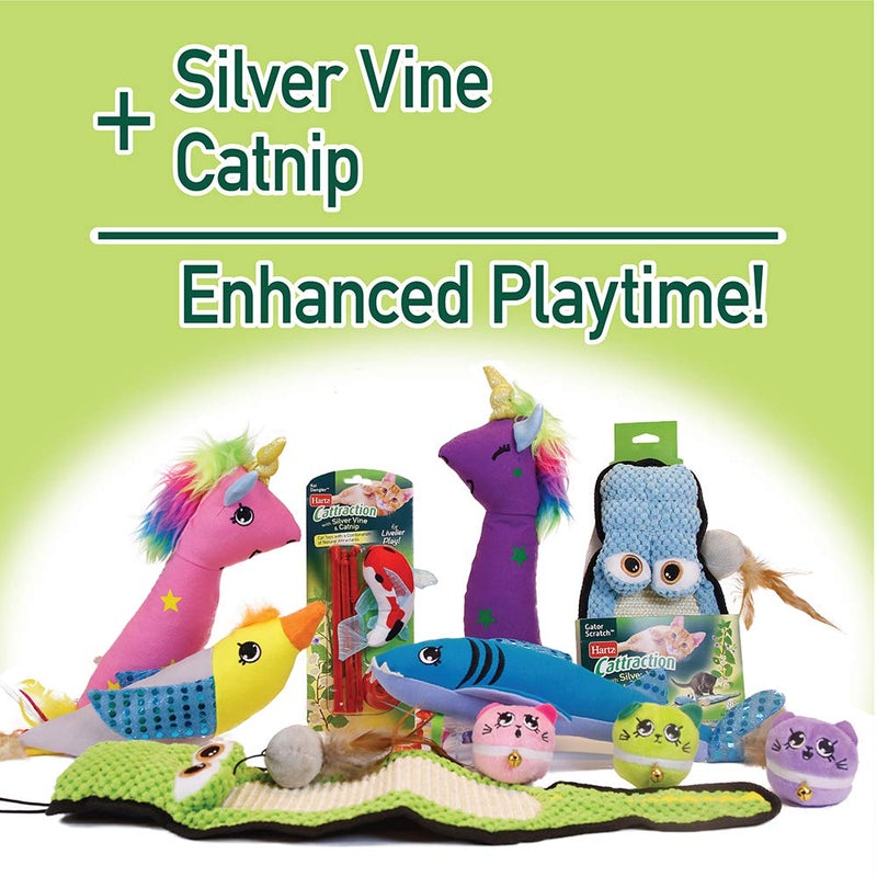 [Australia] - Hartz Cattraction Silver Vine & Catnip Cat Toys Animal Kicker 