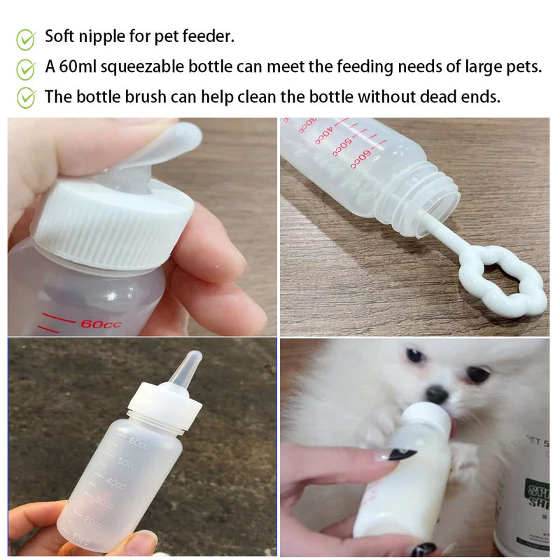 Puppy Syringe Feeder, Puppy Nursing Bottle Pet Syringe Feeding Kit Original Nipple with Syringe, Feeding Nursing Bottle for Small Pet Puppy Kitten(24 Pack) - PawsPlanet Australia