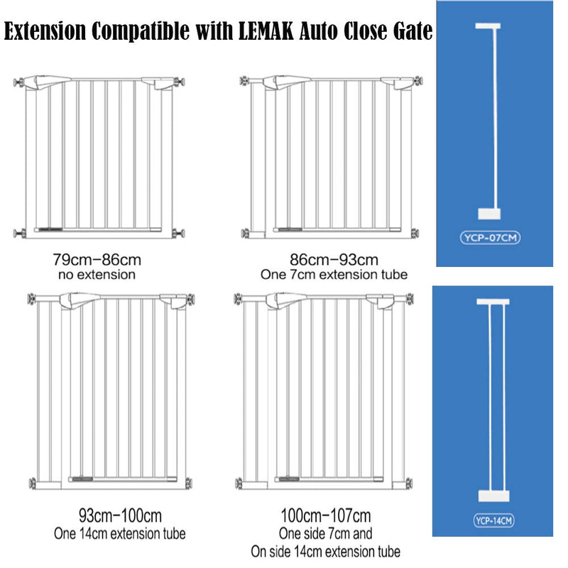 [Australia] - 7 cm/2.8" Extension for Auto Close Baby Gate,Compatible with LEMAK Auto Close Gate with Pressure Moun 30" High (7CM/2.8" Extension, Auto-Close) 