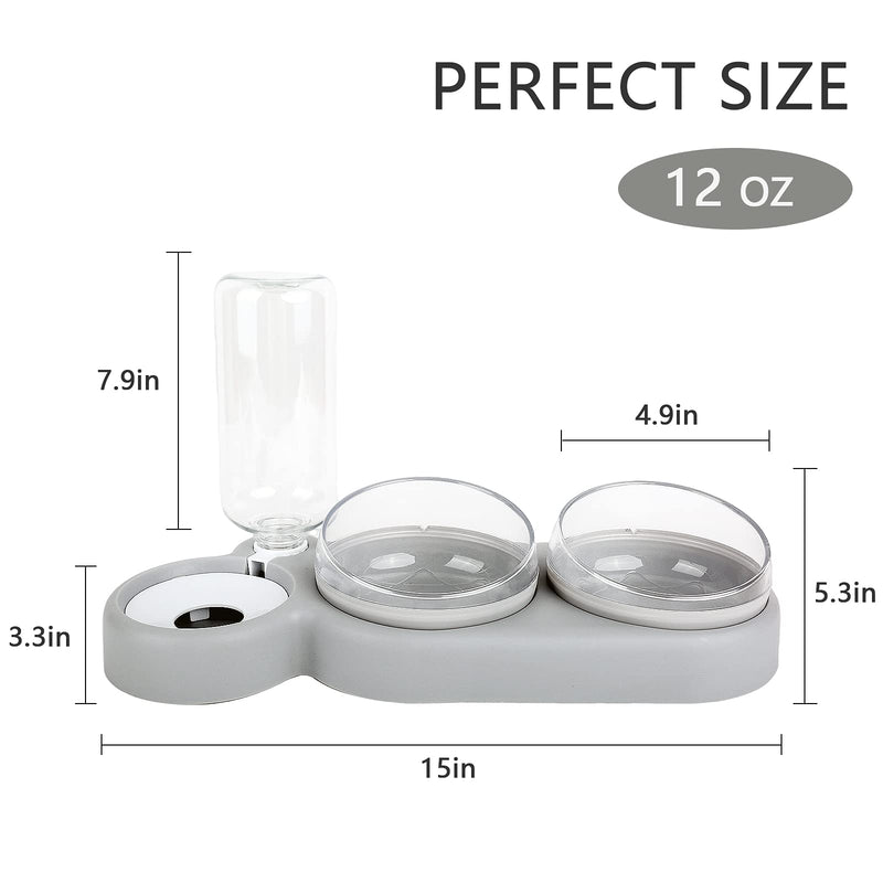 Cat Bowls Gravity Cat Puppy Water and Food Bowl Set Automatic Cat Feeder with Waterproof Mat for Small Medium Dog - PawsPlanet Australia