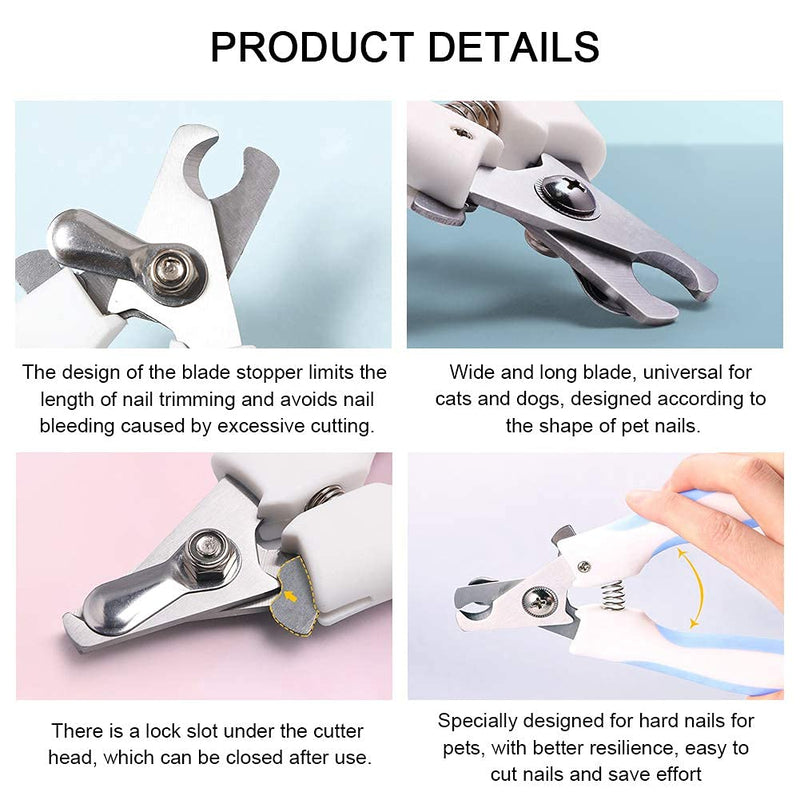 Maotrade Dog Nail Clippers with Nail Files Professional cat nail clipper Stainless Steel Cat Claw Clipper with Safety Guard and Lock for Puppy,Rabbits,Guinea Pigs,Birds and Rodents - PawsPlanet Australia