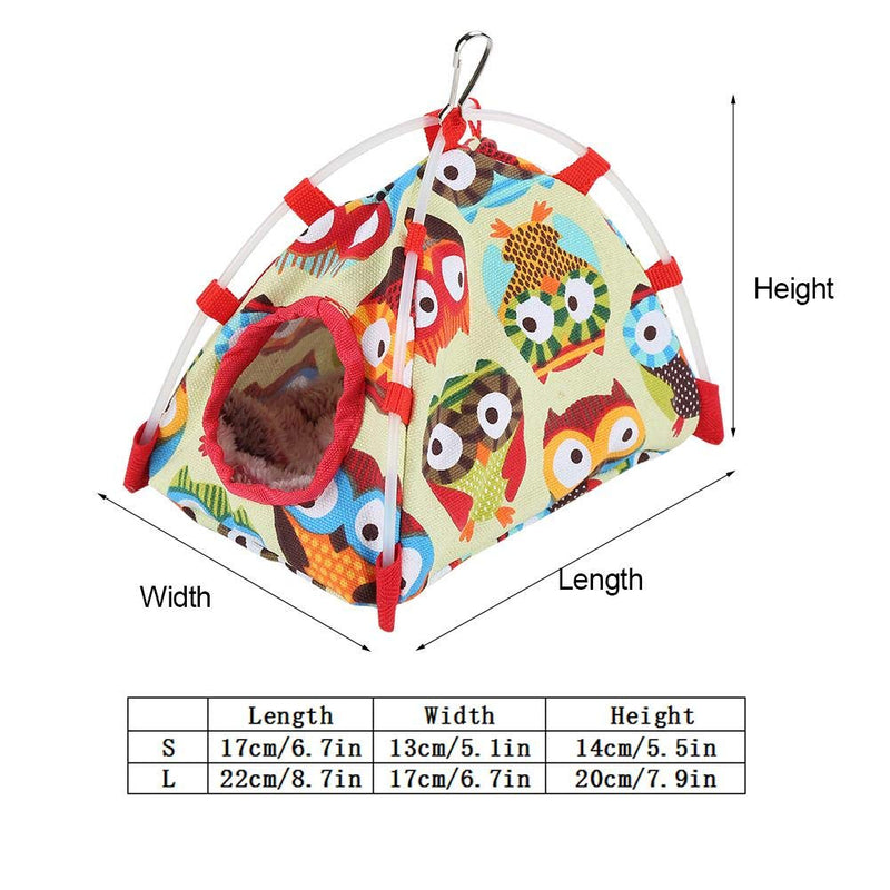 [Australia] - Sheens Parrot Hut Windproof House Bird Hanging Hammock Toy for Parakeet Cockatiel Cockatoo Conure Owl S 