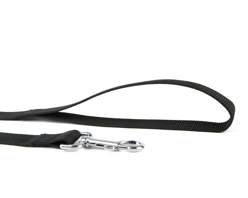 [Australia] - Taida Strong Durable Nylon Dog Training Leash, Traction Rope, 6 Feet Long, 1 Inch Wide, for Small and Medium Dog Black 