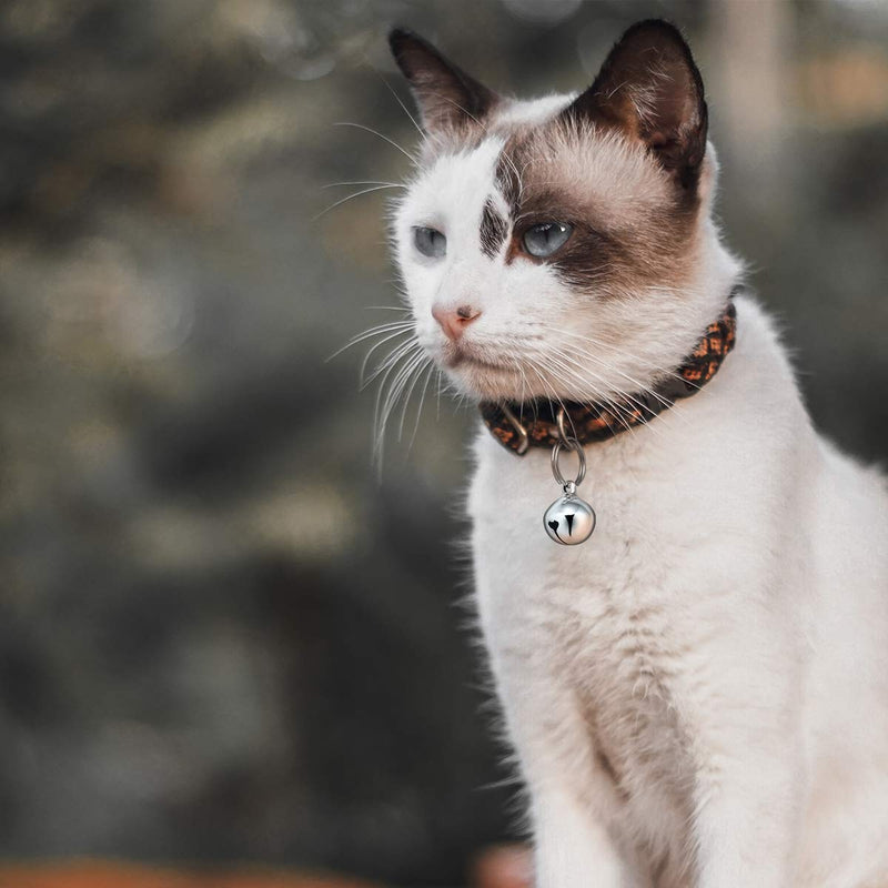 [Australia] - UKCOCO Pet Collar Pendant-6PCs Cat Collar Bells Copper Bell Training Charm Pendants for Pet Cat Dog Necklace Collar (Silver) 