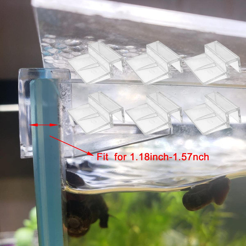 Weilan Aquarium Lid Clips Thick Rimless Tank Cover Clips Acrylic Fish Tank Cover Support Holder Aquarium Lid Clips 5mm - PawsPlanet Australia