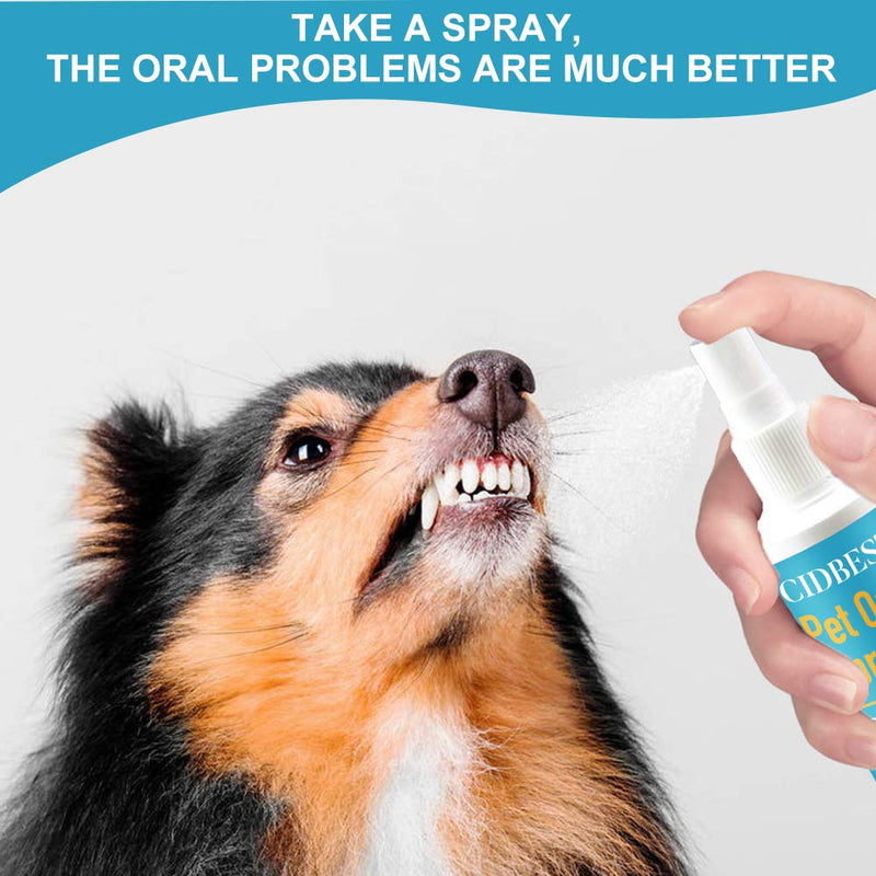 CIDBEST Dog Breath Freshener Spray, Pet Water Additive, Teeth & Gum Spray for Dogs ＆Cats, Dog Dental Care for Bad Pet Breath-Oral Mouth Care, No Brushing, Easy to Apply - PawsPlanet Australia