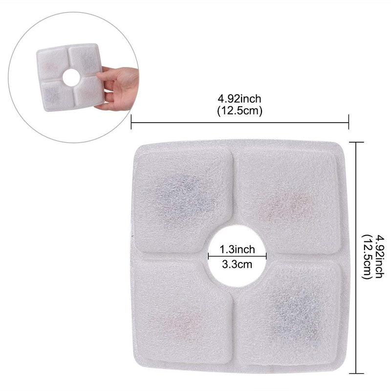 [Australia] - Pet Fountain Filters, 8 Packs Cat Fountain Replacement Filter, Carbon Replacement Filter for 84oz/2.5L Automatic Pet Fountain Cat Water Fountain Dog Water Dispenser 