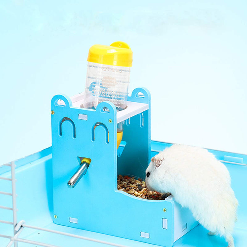 2 in 1 Hamster Hanging Water Bottle Pet Auto Dispenser with Base for Hamster Rat Gerbil Mouse Guinea Pig 125ML - PawsPlanet Australia