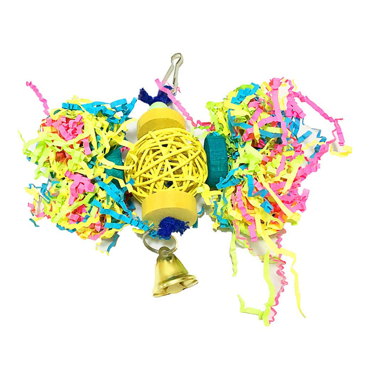 [Australia] - Bird Toys for Parrots Bird Chewing Toys Parrot Cage Shredder Toy Foraging Hanging Toy with Bells for Small Parakeets, Cockatiels, Conures, Finches, Budgie, Parrots, Love Birds 4PCS Bird Toys 