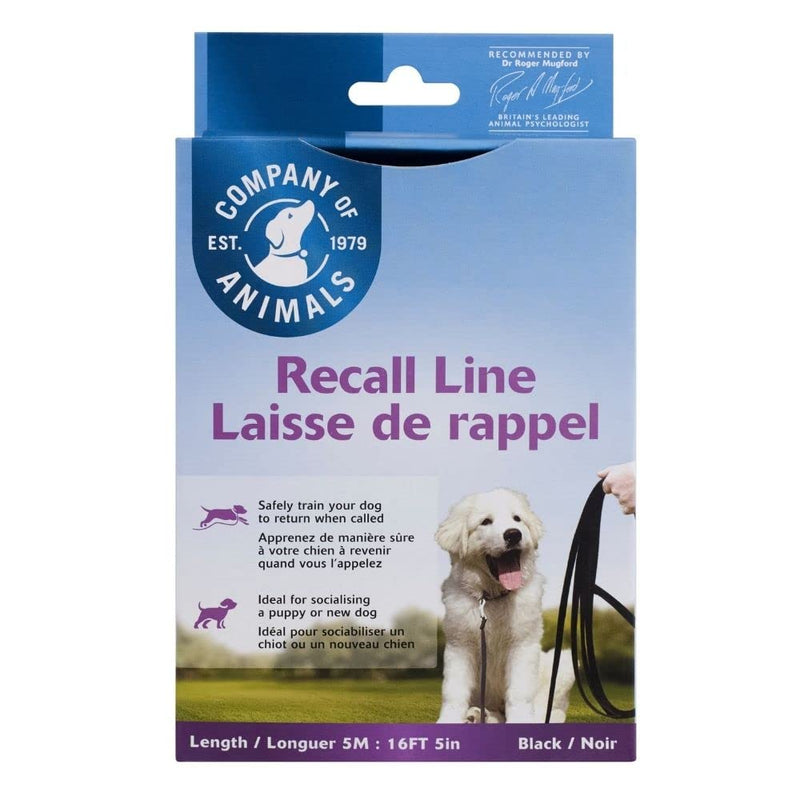 COMPANY OF ANIMALS Recall Line 5m, Best Dog Training Equipment, Soft to hold, Perfect for Recall Training, Chasing, Dog & Puppy Training & Socialisation, Suitable for Small, Medium & Large Dogs - PawsPlanet Australia