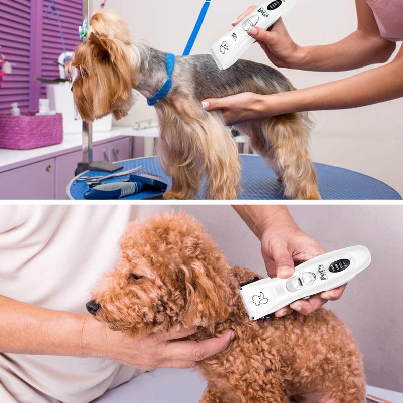 Rant Pet Clipper, Upgraded Pet Hair Trimmer Low Noise Rechargeable Dogs & Cats Cordless Electric Clippers Set Professional Grooming at Home Accessories Treat MS3 - PawsPlanet Australia