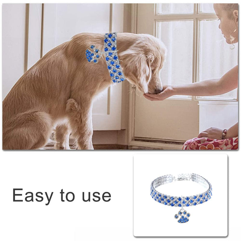 NA 2 Pcs Dog Cat Pearl Necklace Pet Diamond Necklace Rhinestone Dog Collar for Small Medium Large Dogs - PawsPlanet Australia