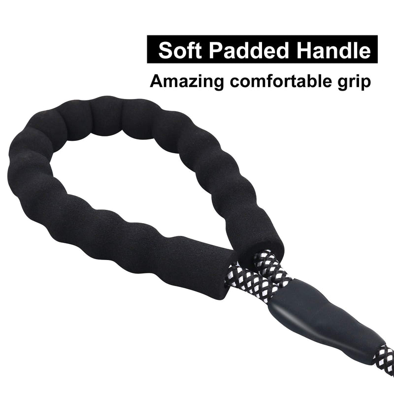 NTR Dog Leash, 5FT 10FT 15FT 20FT 30FT 50FT 100FT Heavy Duty Leash with Swivel Lockable Hook and Comfortable Padded Handle, Walking, Hunting, Camping, Yard for Small Medium Large Dogs 50ft*1/3" Black - PawsPlanet Australia