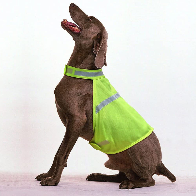 Dog Reflective Vest High Visibility Adjustable Strap Safety Jacket Keep Your Dog be Seen and Safe from Cars & Hunting Accidents Small Green - PawsPlanet Australia