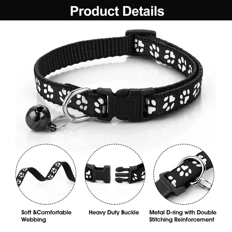 Dog collar, puppy collar with leash set, dog collar small dogs, dog collar, small dog collar, dog collars, dog collar and leash set, adjustable dog collar with leash, (black + red) - PawsPlanet Australia