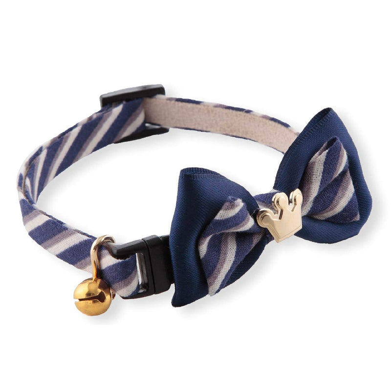 Necoichi Regal Crown Cat Collar (Navy) - PawsPlanet Australia